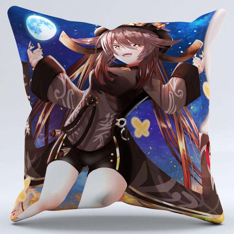 Genshin Impact Hu Tao Pillow Case Home Decorative Magical Anime Cushion Game