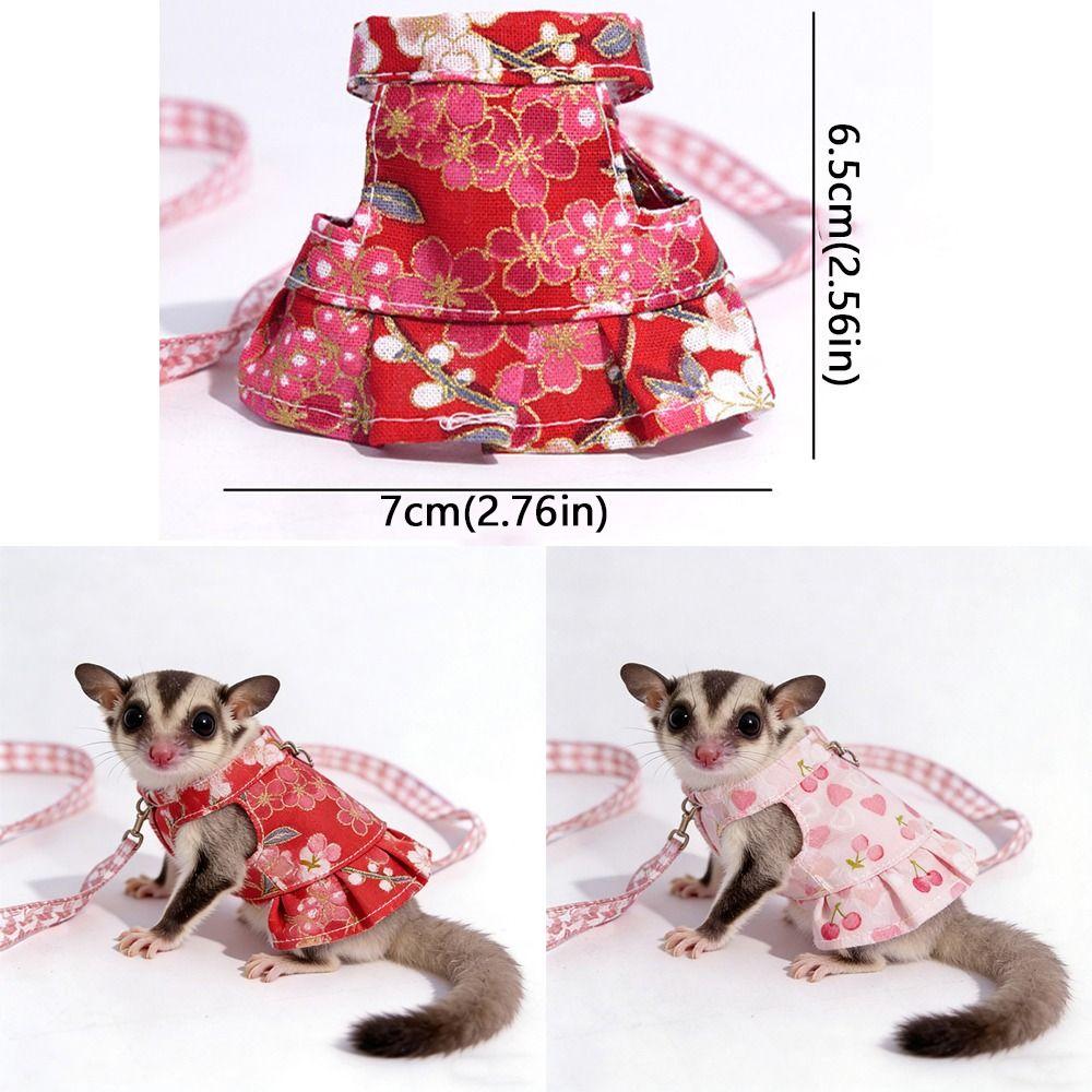 Escape-Proof Ferret Harness Skirt Breathable Hamster Vest Cute Harness Suit Pet Costume