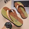 Plus Size Men's Non-Slip Outdoor Thong Sandals - Trendy Summer Beachwear