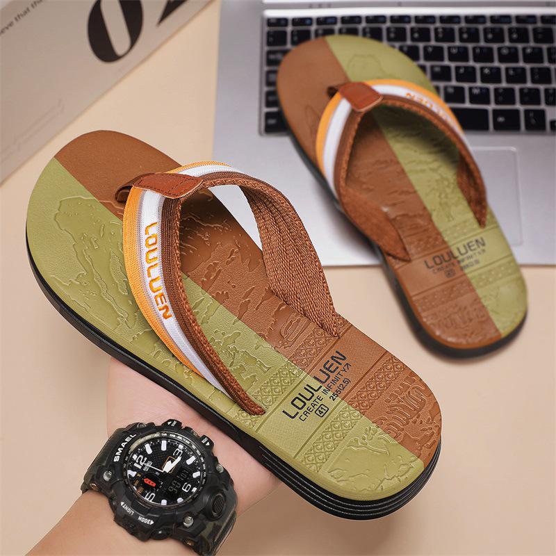 Plus Size Men's Non-Slip Outdoor Thong Sandals - Trendy Summer Beachwear