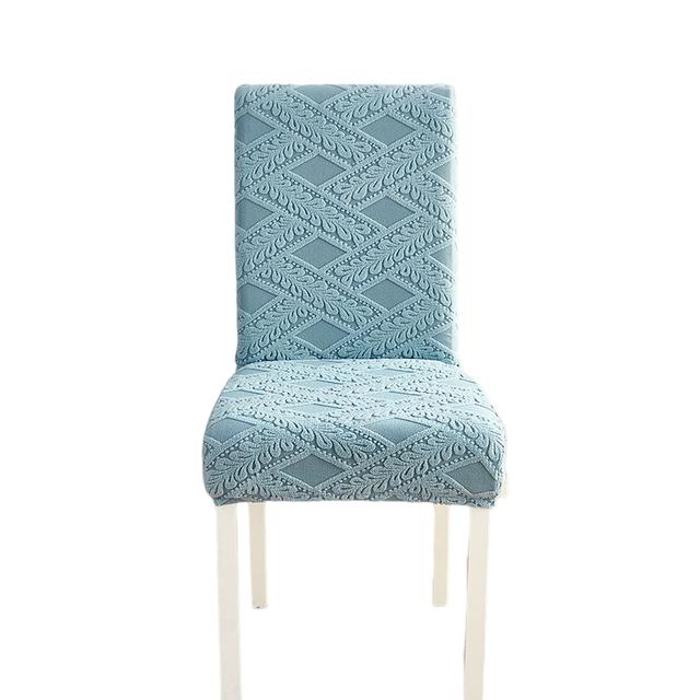 Dining Room Chair Covers Stretch Woven Jacquard Thick Plush 5 Styles String Pattern Chair Slipcovers Super Secure Chair Guard