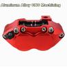 Brake Caliper Front Rear Disc Master Cylinder Adapter 4 Piston 82mm Mounting Red