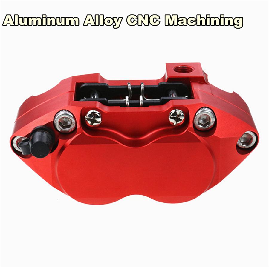 Brake Caliper Front Rear Disc Master Cylinder Adapter 4 Piston 82mm Mounting Red