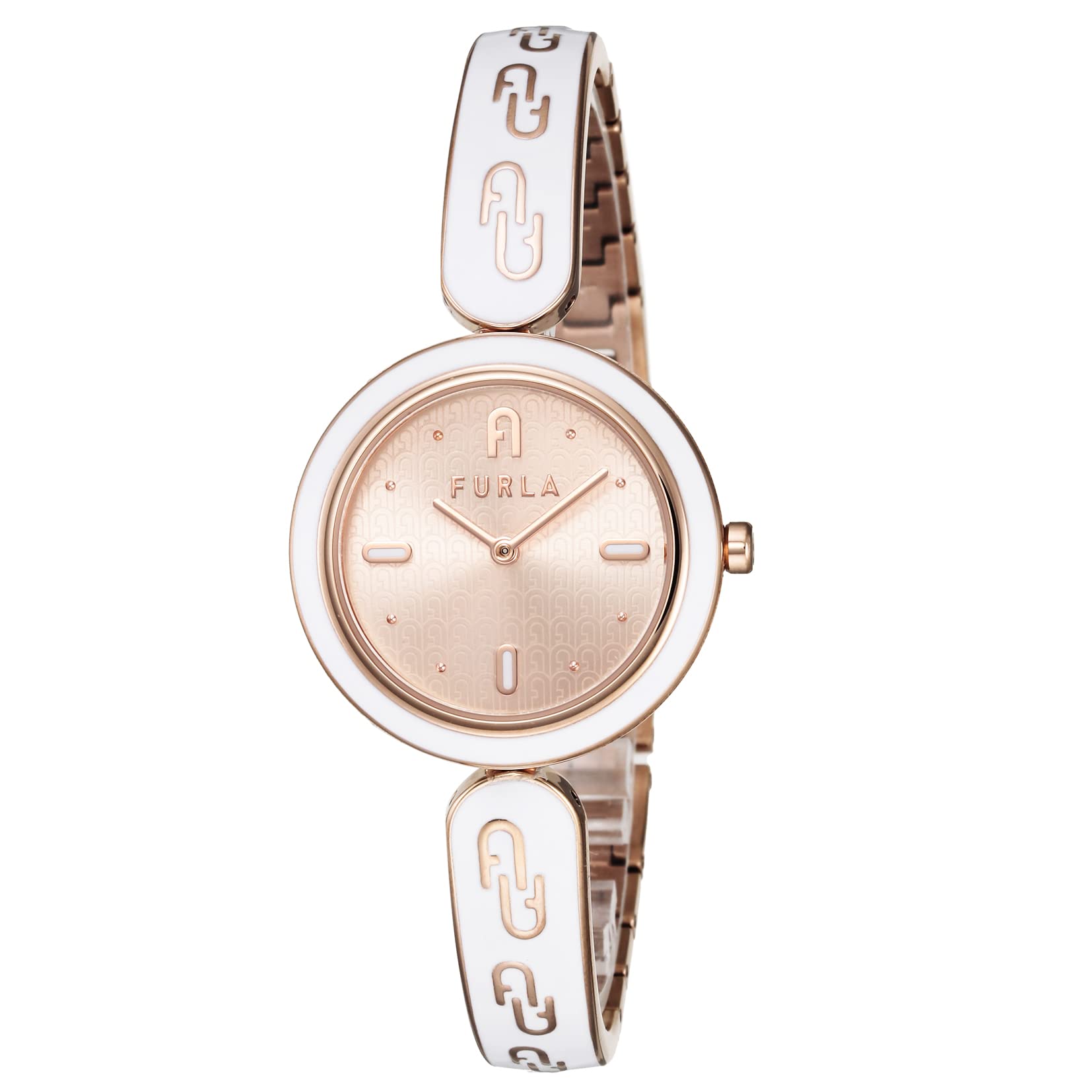 

Watch BANGLE Rose Gold Dial Stainless Steel Quartz 30MM Watch WW00045001L3 White [Furla] Women s [Item] рожевий колір золота