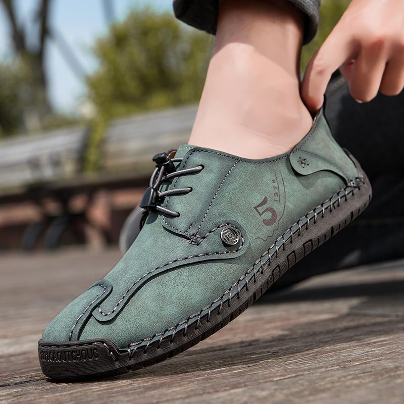 Fashion Men Classic Casual Leather Sneakers Men's Tenis Outdoor Skateboard Footwear Trainers Handmade Summer Leisure Driving Sport Shoes