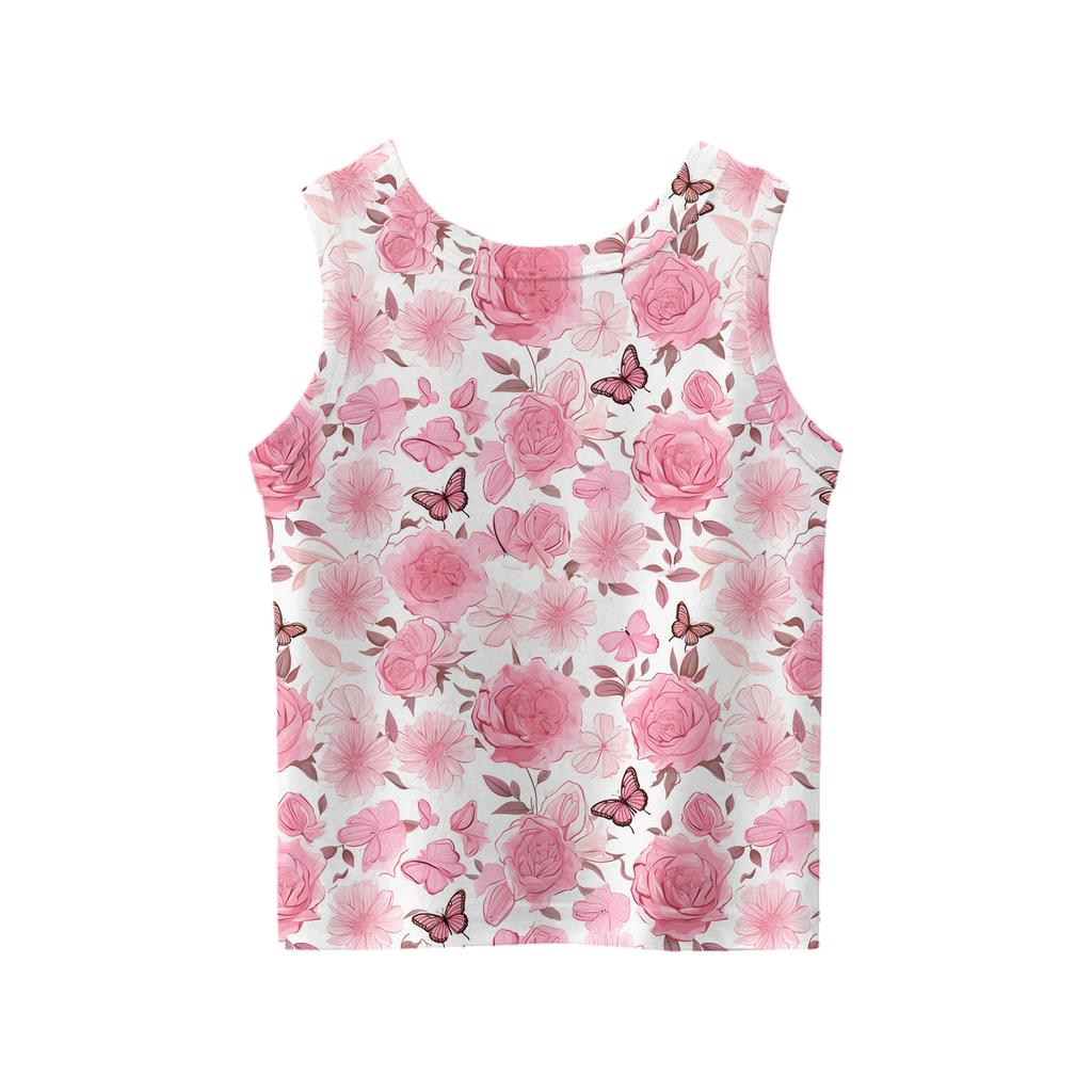 Girls  Kids Summer Crewneck Sleeveless Shirts Tank Tops