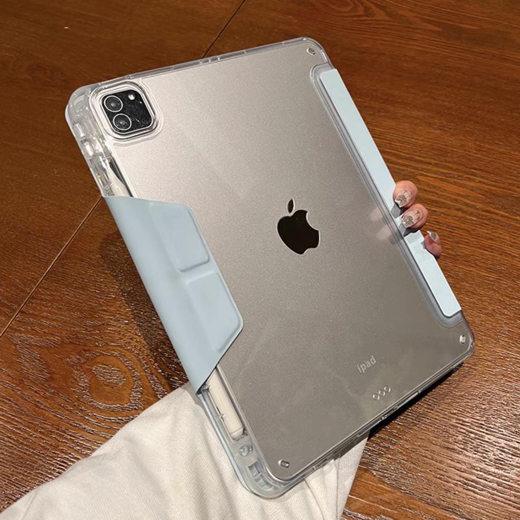 Case Magnetic for IPad Air 11th 11 4 5 10th 10.9 9.7 Cover IPad 7th 8th 9th Gen 10.2 3 10.5 11 with Y-Shaped Fold Clasp Funda