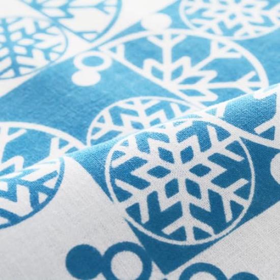 Some no Anbo Tenugui hand Flower Tokuoka Made in 35cm x 100cm (Japanese towel) "Snow Blue" - Hand-dyed, 100% Cotton, weave, Japan,