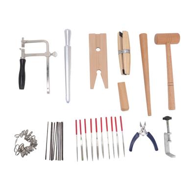 Jewelry Making Tools Jeweler Saw Frame Blade Wire Cutters Needle File Ring Mandrel Jewelry Tool Set