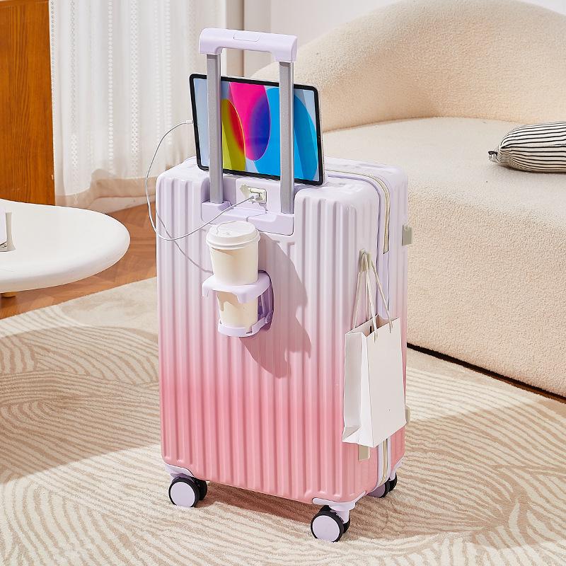 2025 Gradient Color Suitcase: Unisex Travel Trolley with Combination Lock, Available In 20, 24, or 26 Inch Sizes