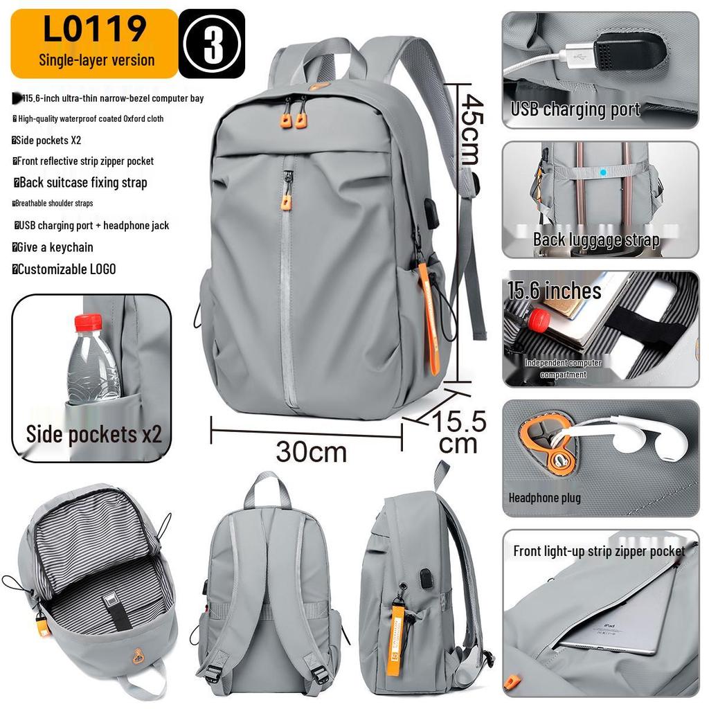 Men's Lightweight Large Capacity Travel and Laptop Backpack, Ideal for High School or College Students