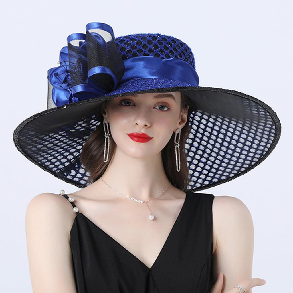 Wide Brim Phrase Women Church Hat Wide Brim Sun Hats For Wedding Tea Party Fascinator Hat Use Beach Cap Tea Party Dress Cap