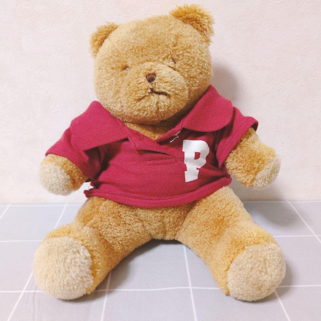 [USED] Pink House/PINKHOUSE Bear Plush Toy Teddy Bear Heisei Retro