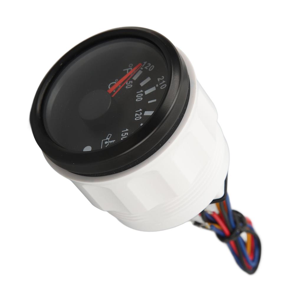 52MM Oil Temperature Gauge  9 to 32V Double Scale Pointer High   Sensors for RVs Yachts Fishing Boats Ships