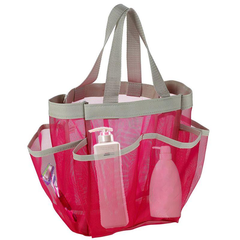 7 Grid Oxford Fine Mesh Double Handle Bathroom Storage Bag