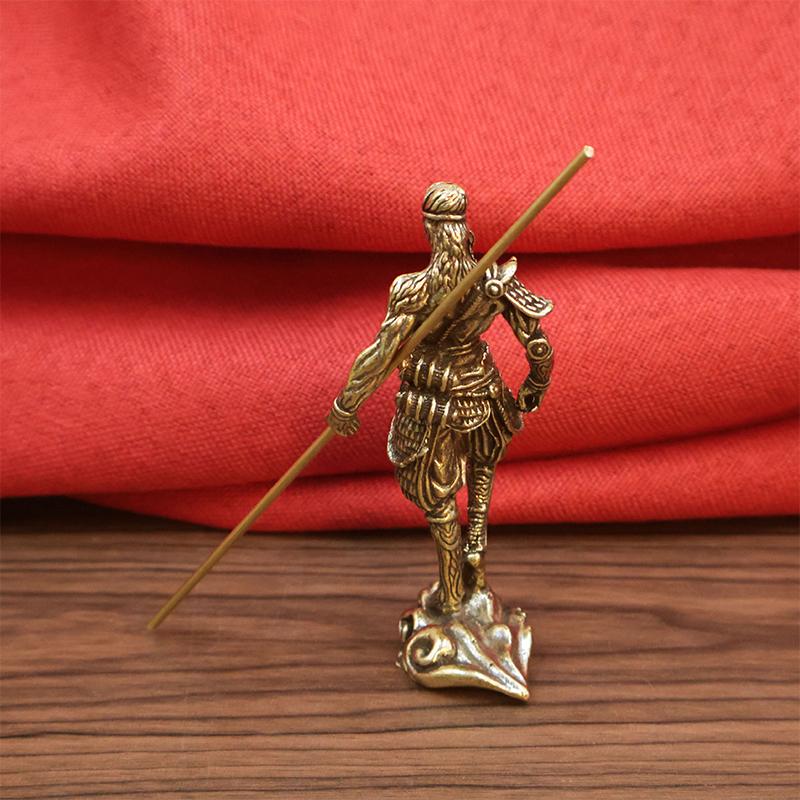 Koppar Apor Staty 3D Sun Wukong Spelfigur Koppar Apor Kung Staty Apor Kung Staff Dekorativ Kulturell Symbol Statyer