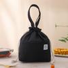 1pc Drawstring Canvas Insulated Lunch Bag Aluminium Foil Thermal Bento Box Tote Cooler Handbags For Office Outdoor Picnic