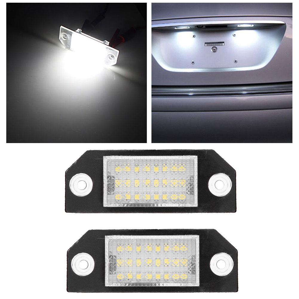 2 buc 24 margele LED Lampă cu LED pentru plăcuță de înmatriculare pentru Ford C MAX Focus MK2