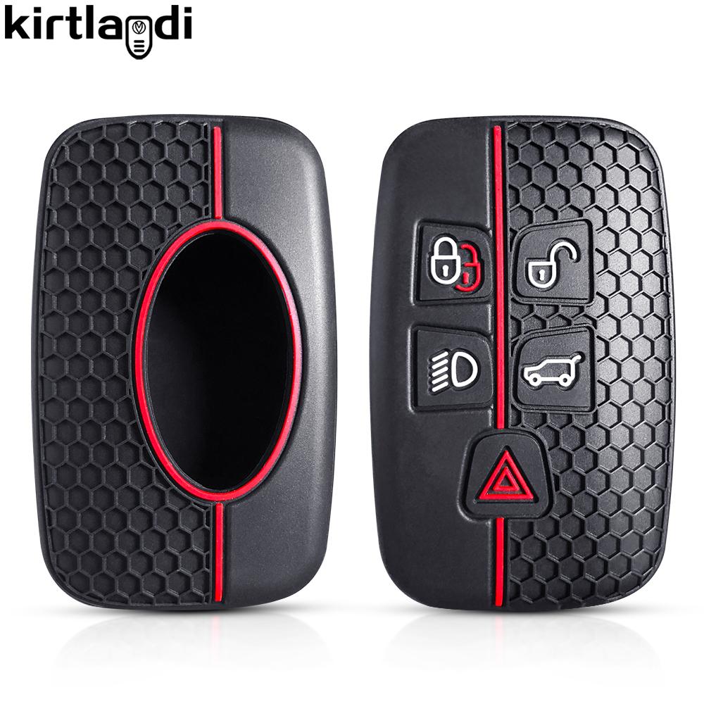 For Land Rover Range Rover R Discovery Sport 3 4 Elander Evoque Velar Freelander Silicone Car Key Cover Remote Key Case Keychain