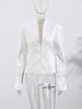 Women's V-neck Jacket Women's Solid Color Single Breasted Jacket Ladies' Waist Cinched Suit 2026