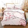 Kawaii Japanese Cherry Blossom Three Piece Bedding Set Luxury Comforter Set with Queen King Size Two household goods Anime ropa