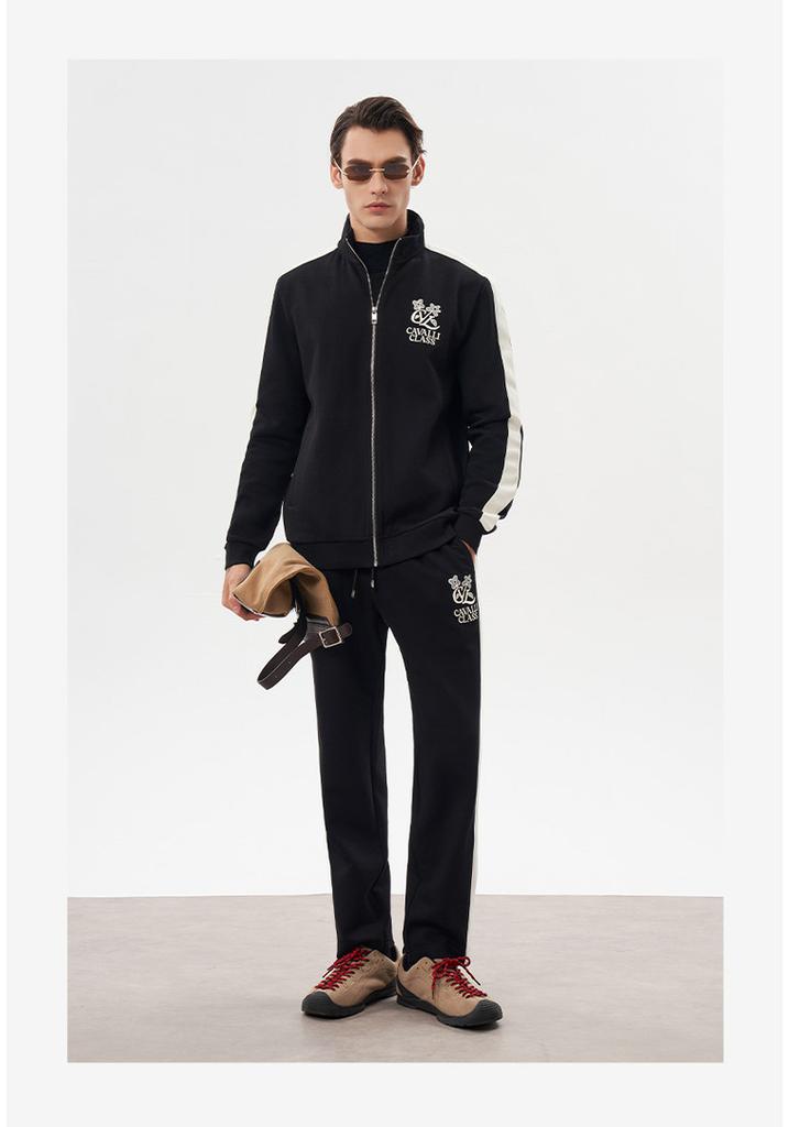 [Skin Friendly, Comfortable, Fashionable, Color Blocking] Autumn and Winter Exquisite Embroidery Trend Versatile Men's Sports Casual Pants