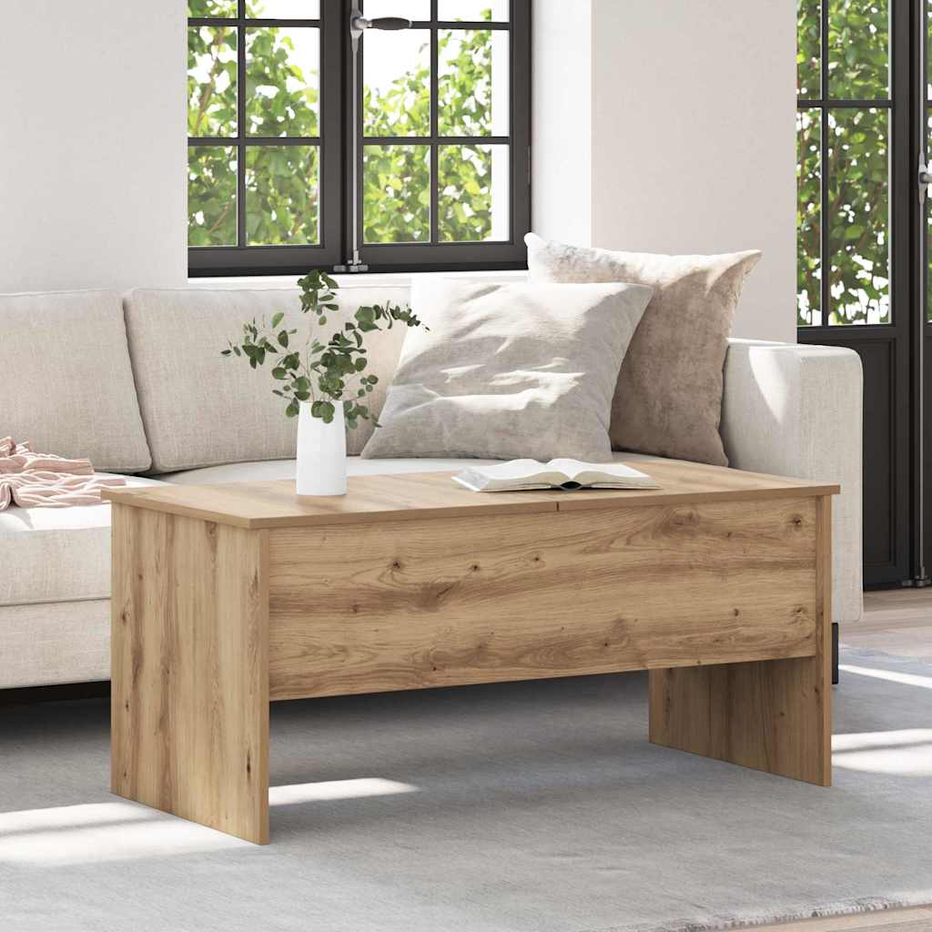 Artisan Oak Coffee Table 102 x 50.5 x 46.5 cm Engineered Wood