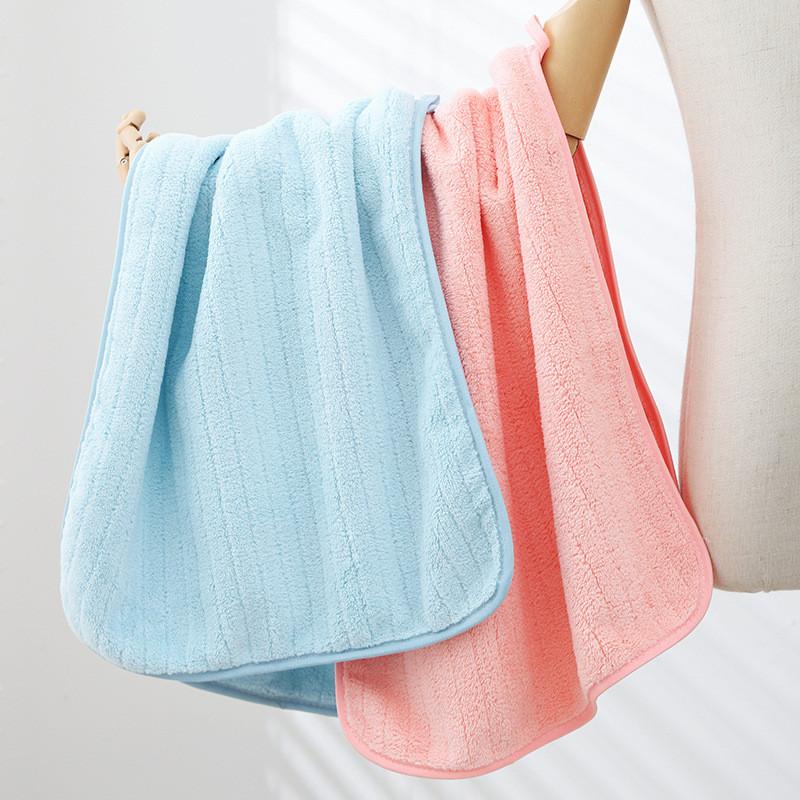 Thick Adults Coral Fleece Towel With Fast Absorption For Bathroom And Hotel