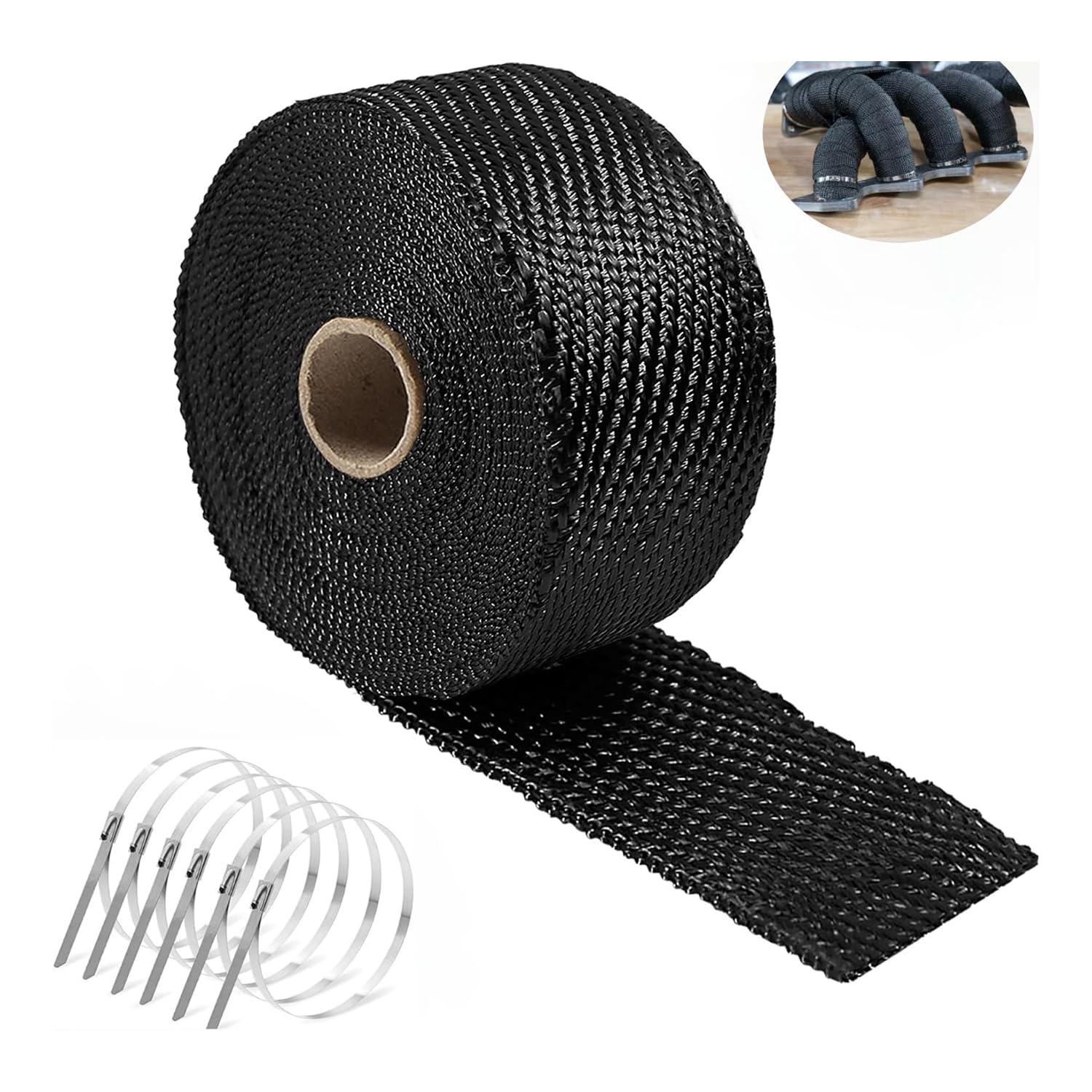 

Heat Resistant Cloth Scarf Vantage Motorcycle Fiberglass Fiber High Heat Resistant Exhaust Tape Ekmani