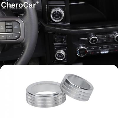For + Ford F150 4WD Switch Knob Trailer Button Knob Cover Trim Ring Silver