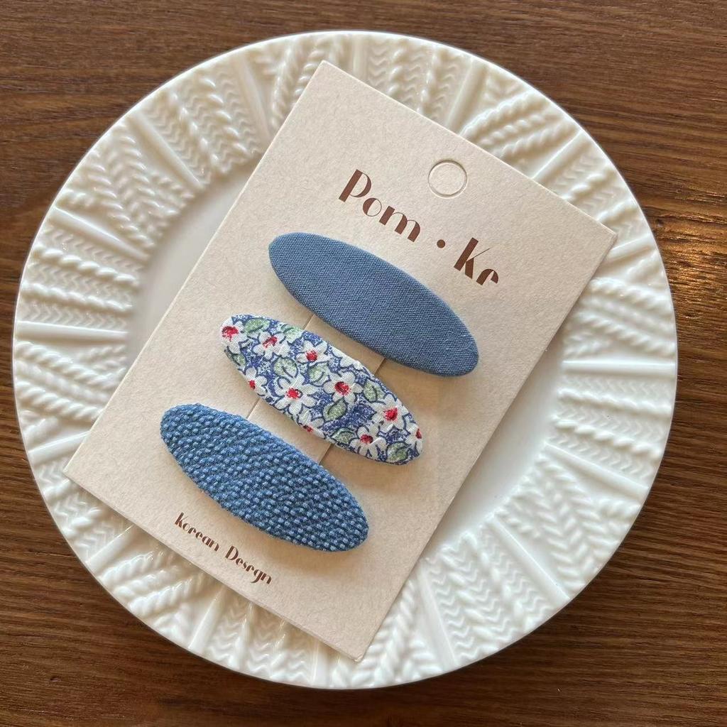 Cute Floral Cloth Oval Hairpins Set Women Girls Kids Hair Clips Pin Barrettes Accessories Hairclip Hairgrips Headdress Ornaments