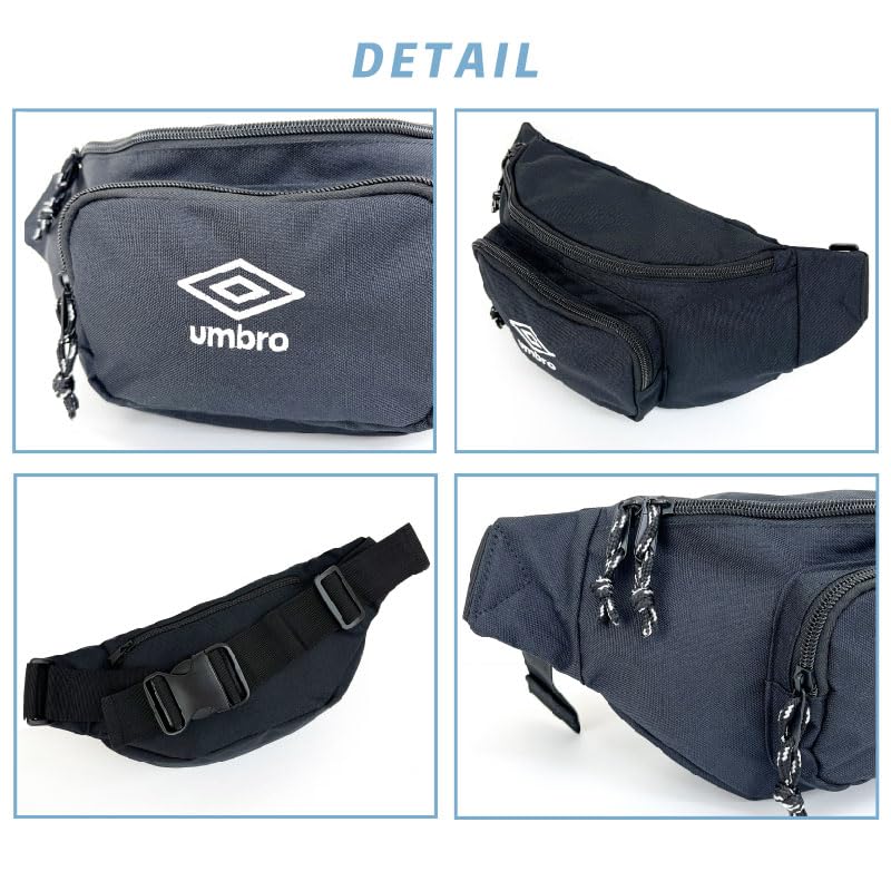 Umbro Embroidered Logo Body Bag for Boys and Shoulder Bag for Girls and Body Waist Crossbody Travel Gift for Men and Unisex Teens, Boys, School,