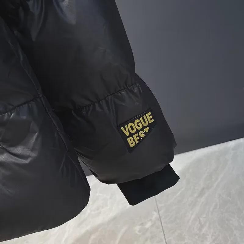 2023 Unisex Schwarze Glänzende Waschbare Daunenjacke - Kältebeständiger & Warmer Wintermantel