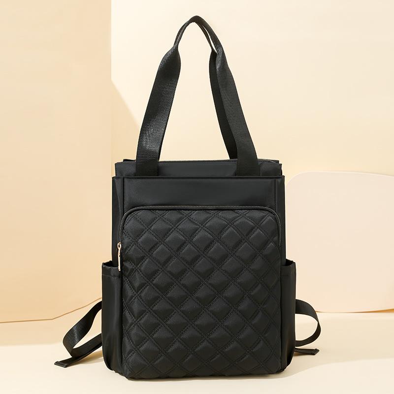 Solid color versatile women's backpack new fashion portable backpack light travel large capacity commuter bag