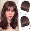 Frauen Clip-in Pony Natürliche Wispy Stirn Haar Extensions Faux Französisch Pony Mädchen