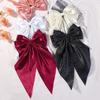 RAINBOW BOWS 13" Satin Rhinestone Long Tassel Bow Streamer Hair Clip for Women Girls Hairpin Barrette Headwear Hair Accessories