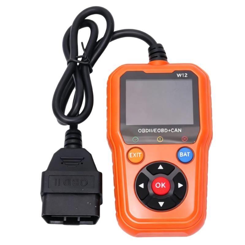Vehicle Diagnostic Device for Engine Fault Scanning and Code Management with a Fixed Cable and Pin-Array End for Direct Use