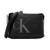 Calvin Klein Brand Logo Zipper Closure Synthetic Material Shoulder Crossbody Bag Women's Black