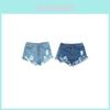 Pantaloni Jeans Mini Donna USA di Alta Qualità Vita Alta Lavati Strappati con Buchi per uno Stile Confortevole
