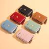 IELGY Women's Short Wallet with High-end Buckle and Multiple Card Slots Zipper