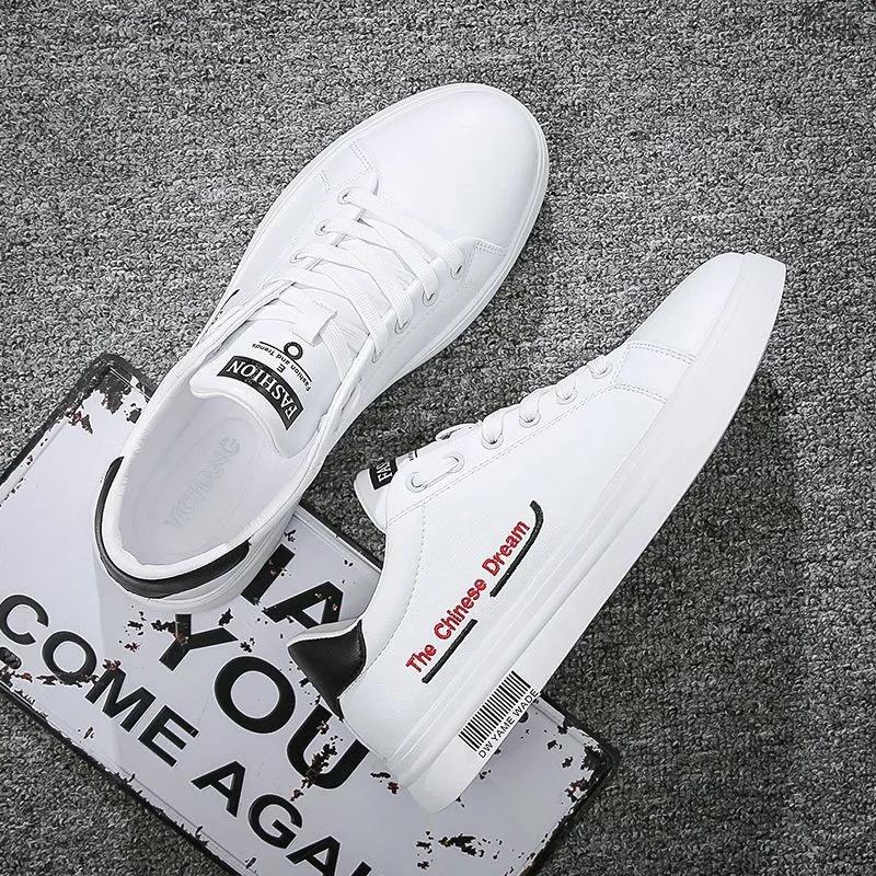 2024 Men Vulcanized Shoes Trendy Student All-match White Flat Shoes Summer Casual  Sneaker Comfortable Lightweight Running Shoes