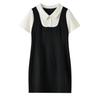 Large Size Women's College Style Doll Collar Dress 2026 Summer Vacation Two Sweet Waist Skirt 264887