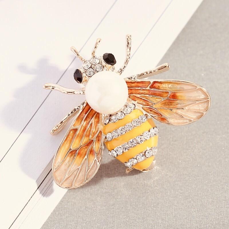Animal Insect Alloy Sparkling Bee Brooch Pin Jewelry For Women Fashion Accessory