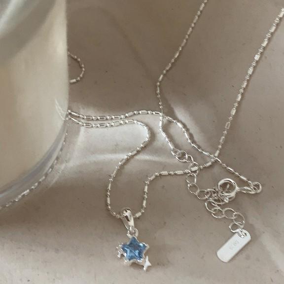 Blue Star Necklace: 2026 Fashionable High-End Clavicle Chain for a Cool, Versatile Look