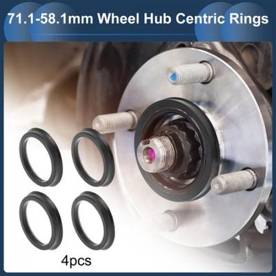 711mm To 581mm Car Wheel Hub Centric Rings Black Polycarbonate 4 Pcs