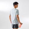 Anta Running Series Short Sleeve Knitted Shirt Summer T-Shirt Men tops Medium-Gray Heather-Gray 952625109-2