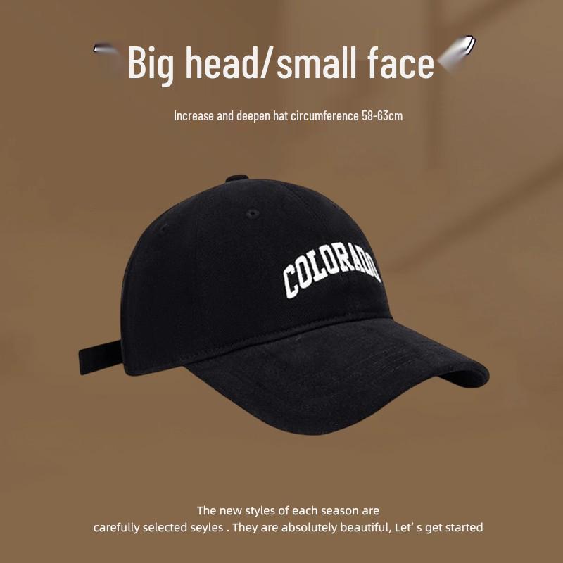 Unisex Duckbill Baseball Cap - Large Head Fit, Small Face Effect, Wide Brim, Deep Crown