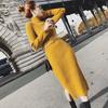 Autumn/Winter 2025 High-Neck Knit Wool Split Dress