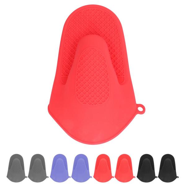 Silicone Oven Mitts, 2pcs Silicone Oven Gloves Pot Holders-Heat Resistant Non-Slip, Waterproof Mini Oven Glove Pinch Grips Mitt Cooking Pinch