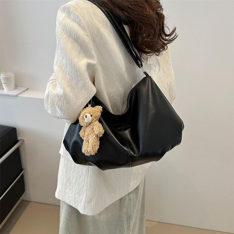 Stylish 2024 New Korean Casual Large Capacity Pu Tote Bag For Women With Zipper